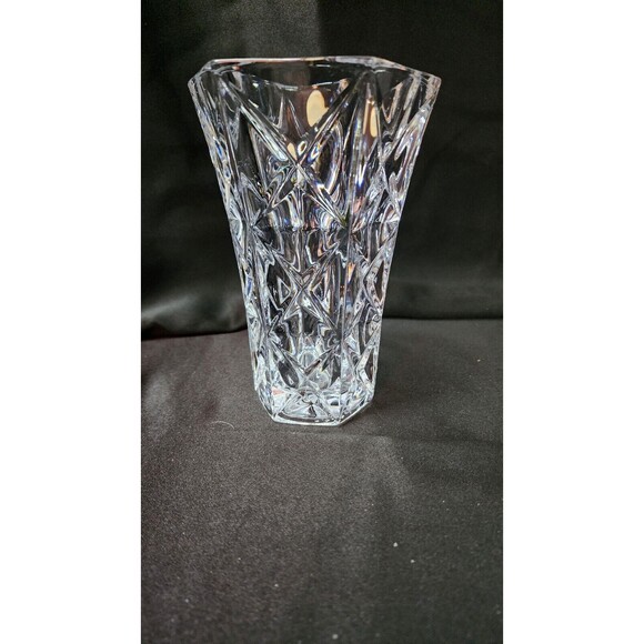 Cristal France Garanti Plus Vase Genuine Lead Crystal Star Pattern 5" - Picture 9 of 12
